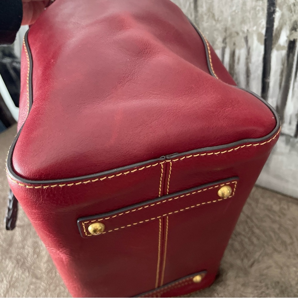 ❤️🤍💙Dooney & Bourke Hattie Drawstring Florentine Leather Shoulder Bag - Picture 9 of 16